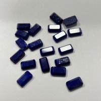 Pierre à facettes Rectangle Lapis Lazuli bleu foncé naturel pour bijoux pendentifs