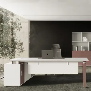 Modernes Design Büromöbel E0 Holz MDF Eisen beine Tisch Manager L-förmiger Executive Office Desk