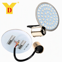 Ampoule LED YD Motorcycle 1157 Switchback, panneau 48 SMD, blanc ambre, clignotant, étanche, lumière à baïonnette