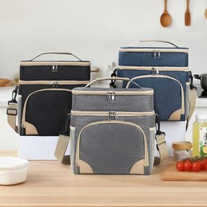 Double Layer Oxford Insulated Lunch Bag Single-shoulder Cooler Bag for Adults - Product Image 6