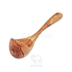 Cuillère de cuisine en bois d'olivier et bambou, design moderne, bonne qualité, sans danger pour les aliments, écologique, durable, légère - Product Image 1