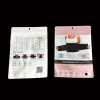 Sacs en plastique personnalisés imprimés avec fermeture éclair, pochettes verticales avec trou de suspension pour ceintures amincissantes, sacs d'emballage en plastique pour vêtements