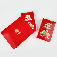 Cartes d'affirmation positives et élégantes imprimées sur mesure, en papier rouge mat, avec boîte cadeau