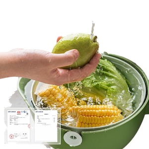 Cesta de drenaje de lavabo de doble capa de diseño propio, cesta de lavado de platos de frutas rojas, cesta de drenaje de fugas de cocina - Product Image 6