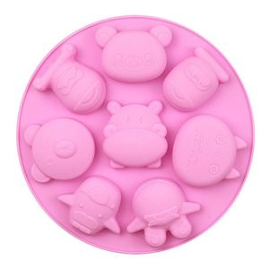 Moule à gâteau en forme d'hippopotame et de vache, moule pour la fabrication de savon, moule en silicone pour bougies et résine, échantillon gratuit d'usine, OEM/ODM - Product Image 3