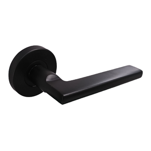 थोक टिकाऊ एल्यूमीनियम मिश्र धातु दरवाजा हैंडल काले फिनिश इंटीरियर डोर और हैंडल - Product Image 2