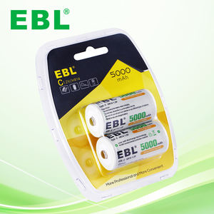 Карточная блистерная упаковка EBL 1,2 Вольт Ni-MH Sub C аккумуляторы Nimh C ячейка 5000 мАч 1,2 В аккумуляторная батарея - Product Image 1