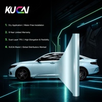 Film de protection de peinture (PPF) KUCAI en TPU auto-cicatrisant, haute brillance, pour l'installation DIY de film de protection de couleur pour l'extérieur des véhicules
