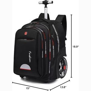 Sac à dos de voyage imperméable avec compartiment pour ordinateur portable, sac à roulettes noir pour homme et femme, échantillon gratuit - Product Image 3