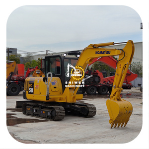 Miniexcavadora Komatsu PC58 Usada, Original de Japón, de Segunda Mano, PC58 60 70 78, Excavadora Pequeña con Bulldozer, Lista para Envío a Todo el Mundo - Product Image 1
