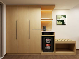 Ensemble de meubles de chambre à coucher pour hôtel 3 étoiles, personnalisable, moderne, durable, économique, avec lit king size, armoire, mini bar et télévision - Product Image 3