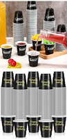 Joyeux Noël nouveau imprimé l verres à liqueur en plastique Dispolabel Double couleur Mini tasses de fête pour boissons et eau minérale