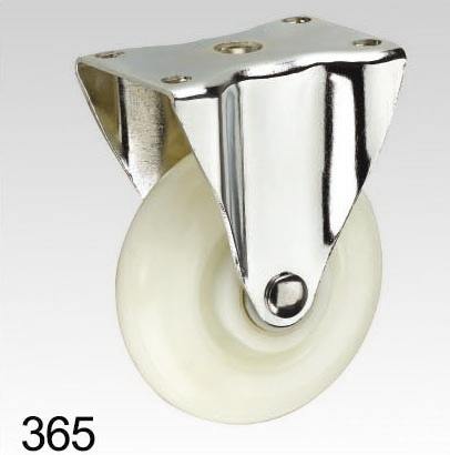 High Quality White pp Wheel Caster Swivel with Brake Screw Top