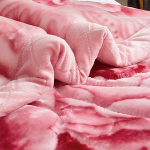 Couverture Raschel Lanchein 100% polyester, double couche, épaisse, chaude pour l'hiver, motif floral imprimé, douce, pour <span class=keywords><strong>dormir</strong></span>, utilisable en toutes saisons - Product Image 4