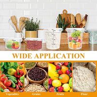 Pot en plastique pour levain avec couvercle, poignée et échelle, boîte de levage de pâte, récipients de stockage alimentaire 1QT 2QT 4QT pour la pâtisserie