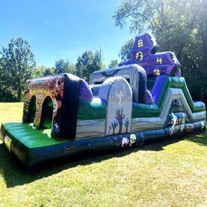 Holiday party jumpers halloween <b>inflatable</b> bounce house adventure bouncy castle obstacle course - Product Image 1