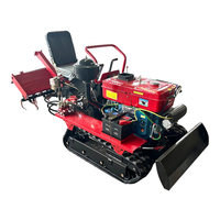 Mini-rupsbandtractor met voorblad, 25PK/35PK, rotorkopeg voor landnivellering en grondbewerking op landbouwgrond