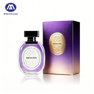 Sang Trọng Bán Buôn Hình Dạng Hình Bầu Dục 100Ml Sương Thủy Tinh Chai Nước Hoa Với Màu Đen Đầu Và Hộp Quà Tặng Cho Nam Giới Và Phụ Nữ Hương Thơm - Product Image 2