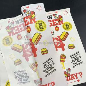 Custom Logo <b>Grease</b> Proof Food Wrapping <b>Paper</b> for Burger Bread Fast Food-Eco-Friendly Food Grade Packaging - Product Image 2