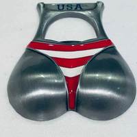 Wowei Logo personnalisé créatif en acier inoxydable parodie gros bout à bout tire-bouchon en métal bière tire-bouchon amusant Sexy Bikini fille ouvre-bouteille