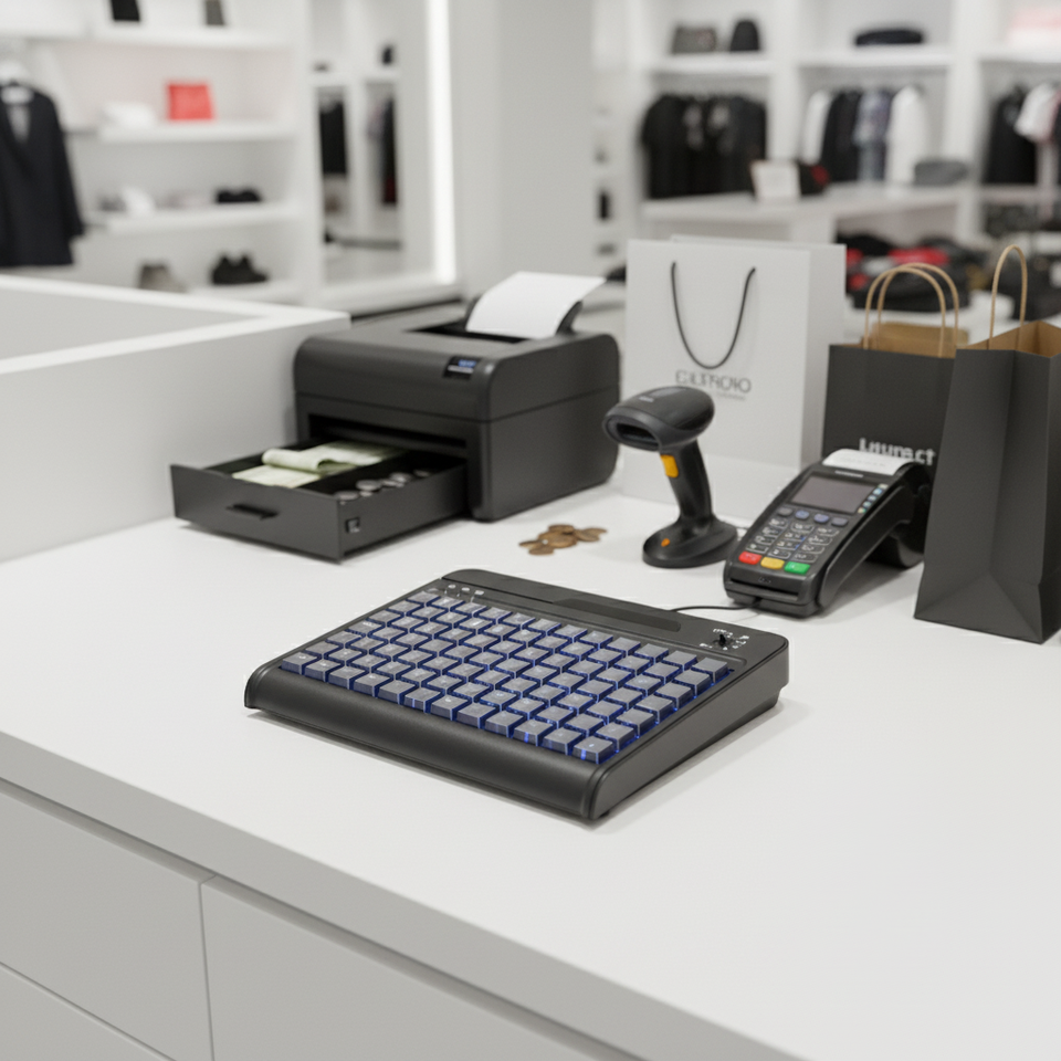 High Quality POS Keyboard USB KB84N 84-Key Programmable Cashier ...