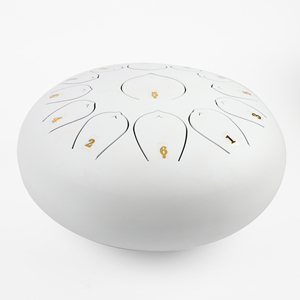 Offre d'usine : Tambour à languettes en acier blanc de 12 pouces (30 cm) à 13 languettes, clé Do, modèle compact, Tambour Hank, Tambour Balmy - Product Image 2