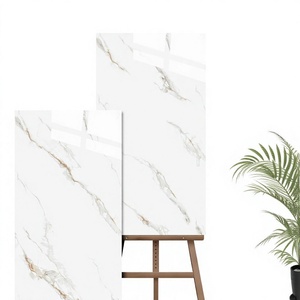 Loseta de Porcelana de Gran Formato <span class=keywords><strong>Castan</strong></span> Gold, 750x1500mm, Alto Brillo, para Piso de Sala de Estar - Product Image 1
