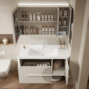 New bathroom cabinet combination ceramic integrated washbasin washstand bathroom washbasin - Product Image 2