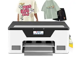 Sunika Impressora multifuncional DIY para camisetas, alta performance, 300 mm, tinta pigmento barata, entrega rápida
