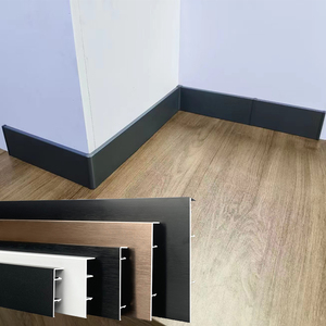 10cm Đơn giản cài đặt hợp kim nhôm Ốp chân tường ván chân tường kim loại Ốp chân tường cơ sở đúc sàn cơ sở - Product Image 1