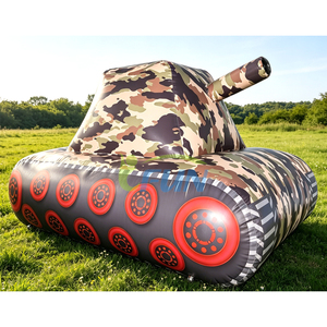 Bunker de paintball gonflable commercial, camouflage, réservoir hermétique, obstacles de laser game, barrière de jeu airsoft en bâche PVC - Product Image 2