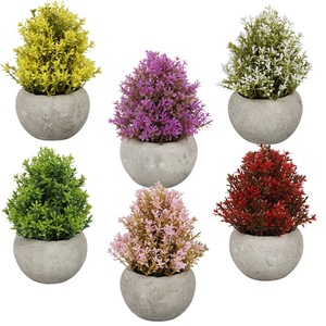 Plantes artificielles en plastique bon marché en gros, fleurs décoratives, plantes en pot artificielles, Noël, Thanksgiving, Nouvel An, durables - Product Image 6