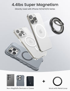 Anillo de Soporte <span class=keywords><strong>para</strong></span> Teléfono Lamicall STRR02 de Lujo con Brillantina, Rotación de 360 Grados, Agarre Magnético <span class=keywords><strong>para</strong></span> Teléfono, Anillo de Dedo Brillante <span class=keywords><strong>para</strong></span> <span class=keywords><strong>Chicas</strong></span> y Mujeres - Product Image 6