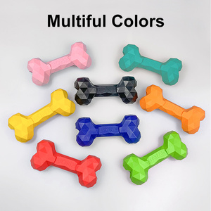2022 hueso de diamante tratar perro de goma Natural masticar juguete dispensador de alimentos perro tratar hueso de goma Natural perro tratar hueso enriquecer masticar juguete - Product Image 5