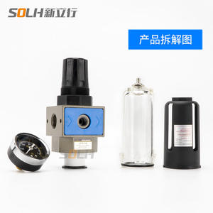 Separador de Agua y Aceite Tipo Xin Gong UFRL-02, Unidad Doble, Procesador de Fuente de Aire UFR-02, Filtro Regulador de Alta Presión de Aire, Nuevo Medio - Product Image 4