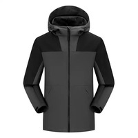 Veste softshell d'extérieur personnalisée, résistante à l'eau, coupe-vent, imperméable, pour la randonnée, le snowboard, en nylon ripstop, coupe-vent pour homme
