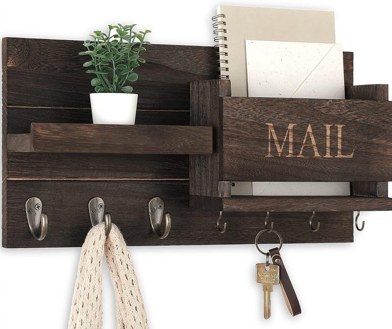 Modern Wooden Letter Sorter Organizer with