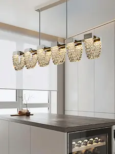 JYLIGHTING New Minimalist Style Restaurant Lamp Light Luxury Simple Crystal Dining Room Bar Chandelier