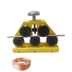 Specially Designed for Pipe High Quality 5 Wheels Yellow Straightener Diameter 3/16"-1/2" durable Pipe Straightener tool