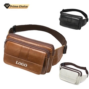 BSCI Customizable High-Grade Men's Waist <b>Bag</b> Vintage Leather Style Waterproof Sports Design Wholesale Customizable Waist <b>Bags</b> - Product Image 1