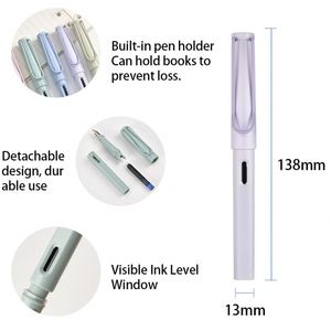 Stylos plume promotionnels personnalisés Morandi avec logo imprimé, largeur d'écriture 0,5 mm, en plastique et métal, bon marché, pour étudiants, en boîte cadeau, encre incluse - Product Image 3