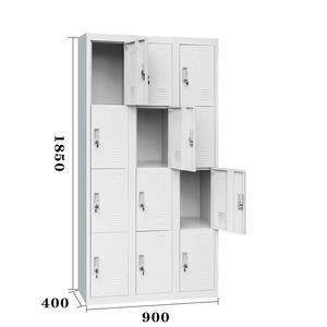 Venta al por Mayor de Armarios de Almacenamiento para Vestuarios, de Acero, Coloridos, para Gimnasio o Escuela, con 12 Puertas, Cerradura con Llave, Resistentes al Agua y al Óxido - Product Image 2