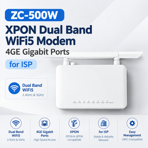 Routeurs WiFi5 double bande XPON ZC-500W avec 4 ports Gigabit GE compatibles OMCI Huawei ZTE OLT - Product Image 1