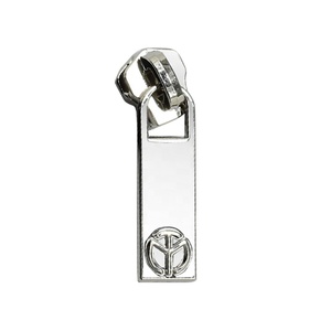 Custom Embossed Logo Slider Bags Accessory Metal <strong>Zipper</strong> Pulls Movable Backpack Metal <strong>Zipper</strong> Puller <strong>Replacement</strong> <strong>Zipper</strong> Parts - Product Image 1