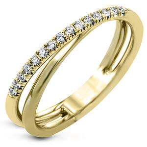 Anillo de Diamantes de Oro Blanco para Mujer F794, Corte Brillante Redondo, Color G Natural, Anillo de Bodas de Dos Tonos en Oro de 14K - Product Image 3