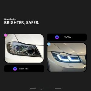 Adatto per <span class=keywords><strong>BMW</strong></span> <span class=keywords><strong>Serie</strong></span> 3 E90 05-12 Gruppo Fari Modificato con Luci Diurne a LED - Product Image 3
