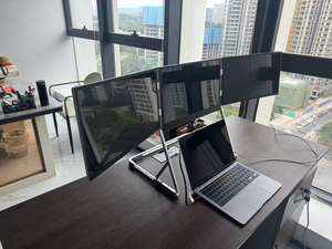 จอภาพสามจอ IPS FUD 1080P ขนาด 15.6 นิ้ว USB-C HDMI HDR พับได้ สำหรับแล็ปท็อป พีซี เกมมิ่ง รองรับ Windows Mac Android แบบเสียบแล้วใช้งานได้ทันที - Product Image 5