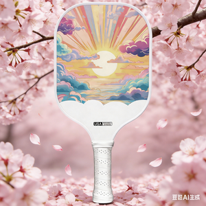 Raquette de pickleball d'extérieur personnalisée avec logo, sans bord, portable, en graphite ODM, 3 couleurs, tissu PP, nid d'abeilles en fibre de carbone, remplissage en nid d'abeilles - Product Image 1