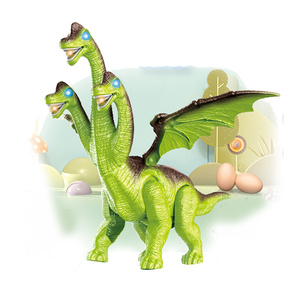 Juguete Eléctrico Multifuncional de Animales, <span class=keywords><strong>Dinosaurio</strong></span> de Tres Cabezas que Camina y Pone Huevos - Product Image 1