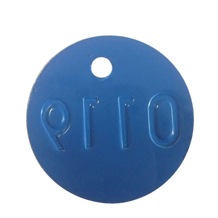 Round Anodized Metal Nameplate Tag With Number